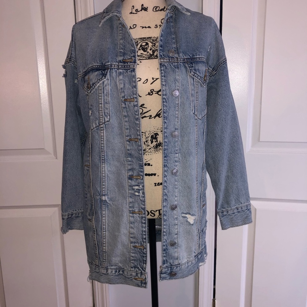AMERICAN EAGLE MID LENGTH JEAN JACKET